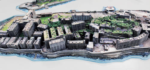 長崎大学「軍艦島プロジェクト」の3Dデータプリントモデル
