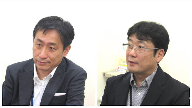 藤枝氏（左）と梅田氏