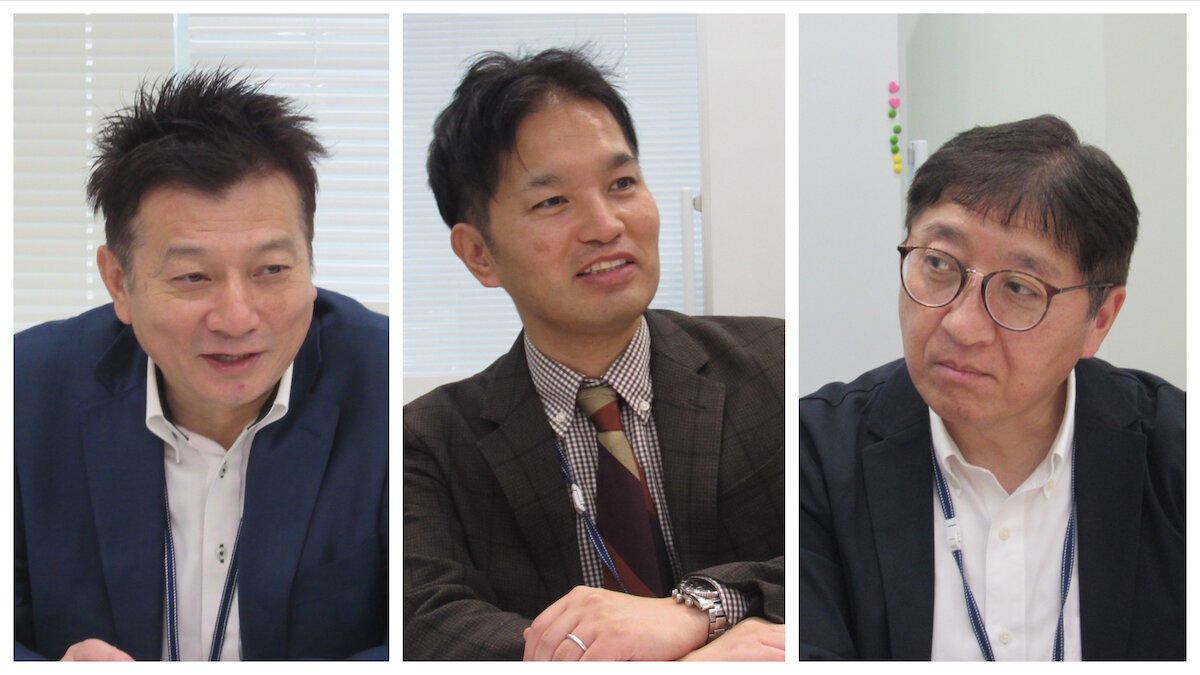 左から伊藤執行役員、伊藤氏、竹内部長